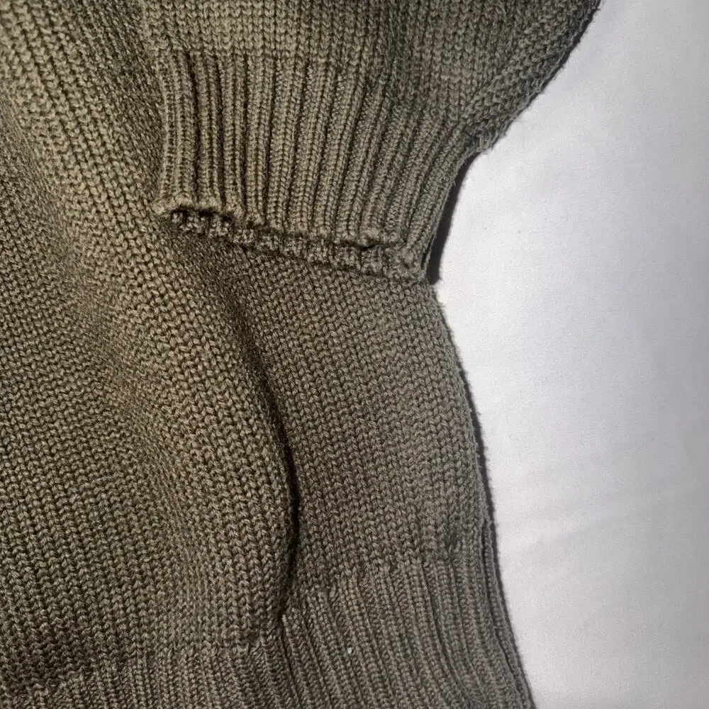 VTG Polo Ralph Lauren Knit Ribbed Pullover Sweater Mens XXL Cotton Olive Green - Picture 8 of 8